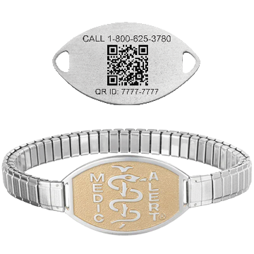 QR Code Stretch Band Medical ID Bracelet, , large image number 0
